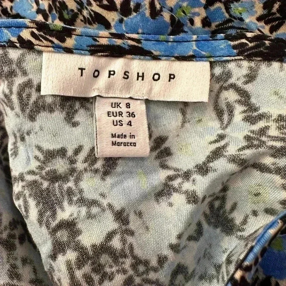 NWOT TopShop Blue Floral Romper - Picture 8 of 9